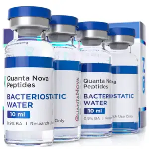 Bacteriostatic Water | 4 x 10 ML | 0.9% Benzyl Alcohol | Micron Filtered | Sterile Glass Vials