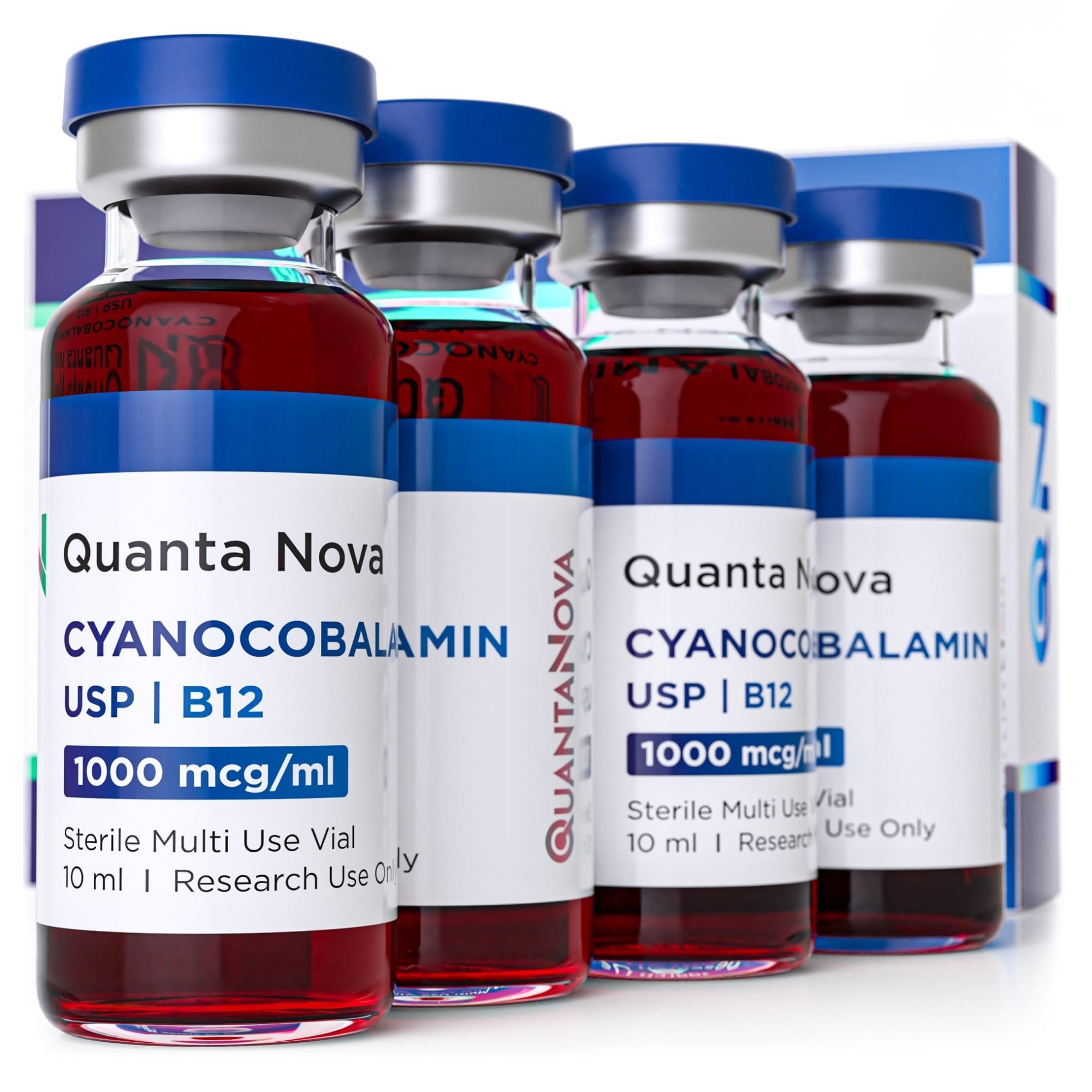 Vitamin B12 (Cyanocobalamin) 1000 mcg/mL – 10 mL Vials (4-Pack)