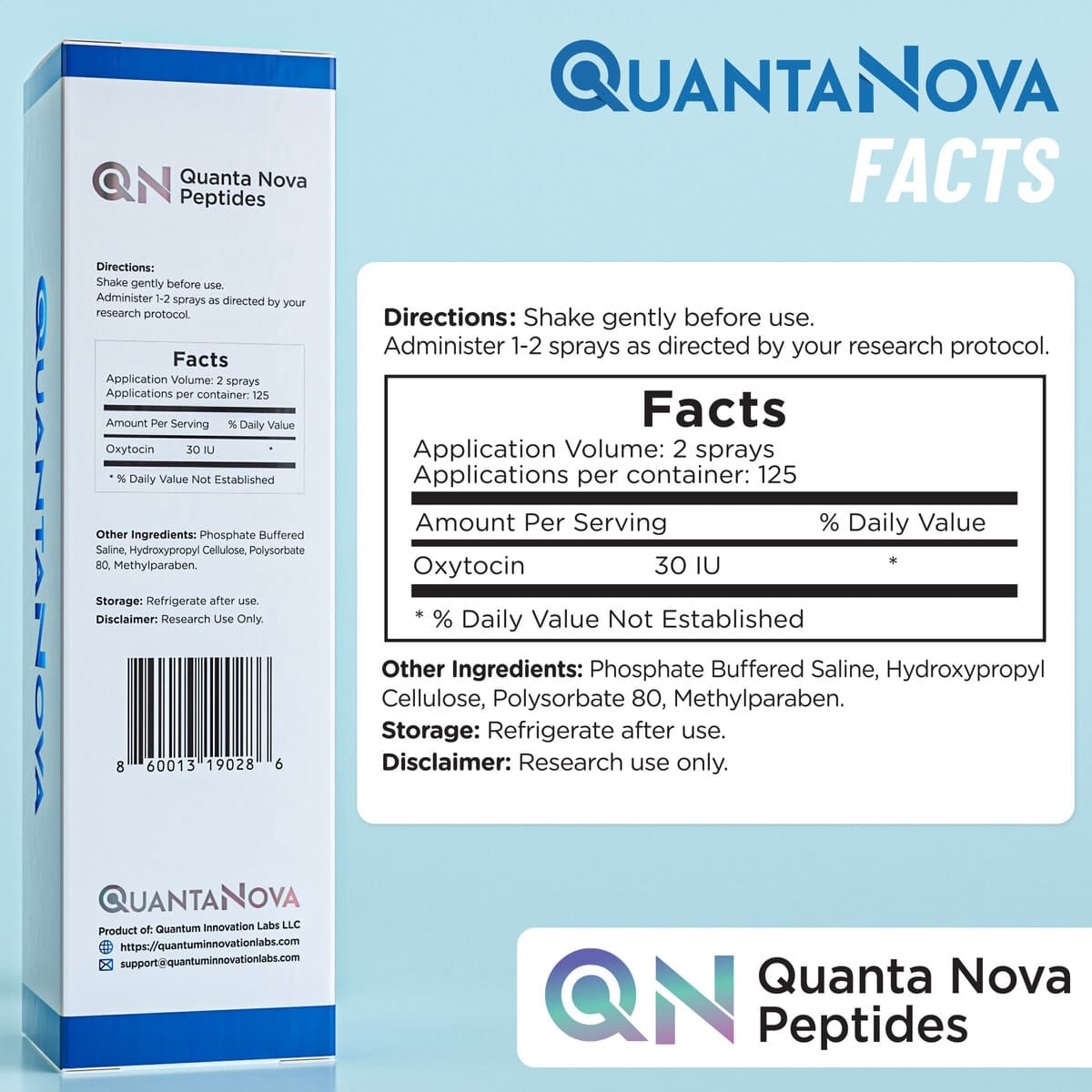 Oxytocin Spray — 3750 IU | 30 mL | 15 IU/Spray | 250-Spray/Bottle